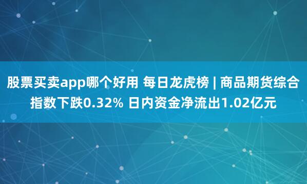 股票买卖app哪个好用 每日龙虎榜 | 商品期货综合指数下跌0.32% 日内资金净流出1.02亿元