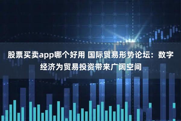 股票买卖app哪个好用 国际贸易形势论坛：数字经济为贸易投资带来广阔空间